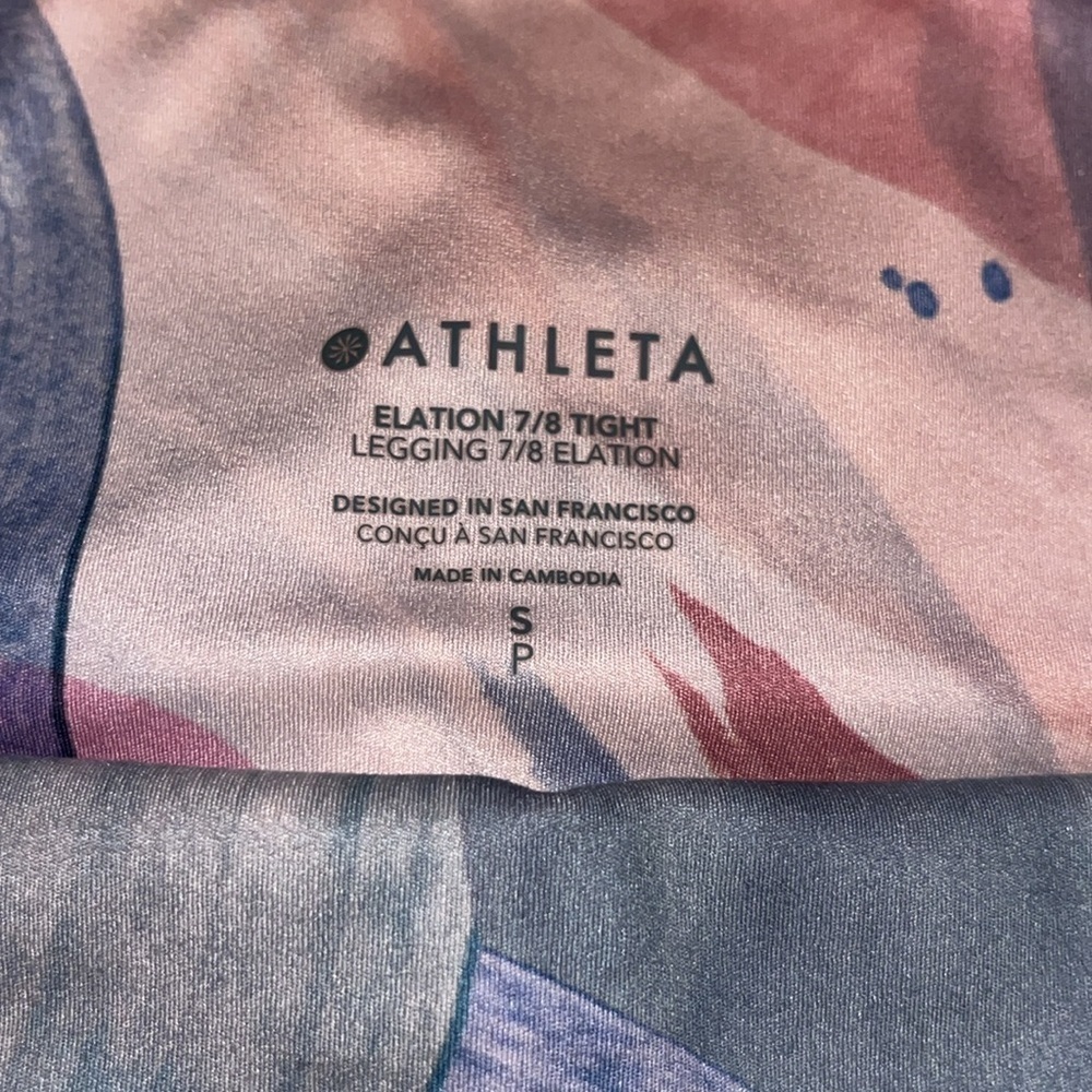 Athleta Elation 7/8 Tights Vibrance Orchard Pink | size Small - Picture 5 of 7